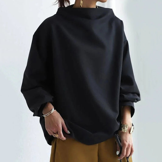 Aurore™ – Minimal Luxe Mock Neck Top